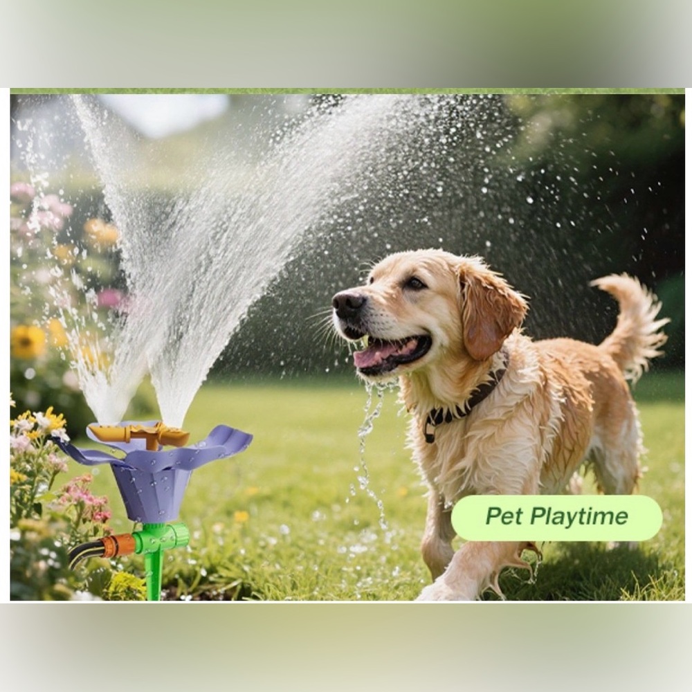 Rotating Flower Garden Sprinkler for Yard Multiple Spray Modes Easy Hose Hook - Picture 14 of 16